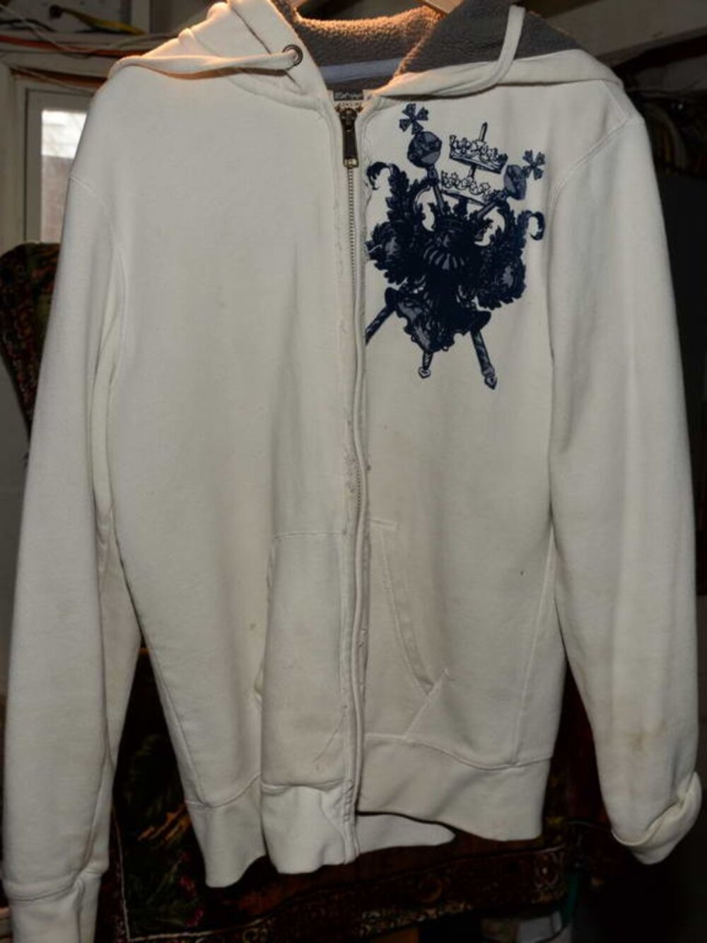 Vintage Y2K American Rag Cie Full-zip Graphic Hoodie Jacket.